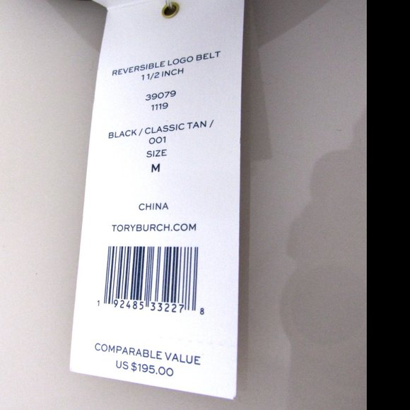 Tory Burch Wide Reversible Belt 1 1/2'' Black Tan - Picture 5 of 5